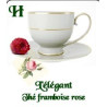 L'élégant  thé blanc framboise rose 70g.